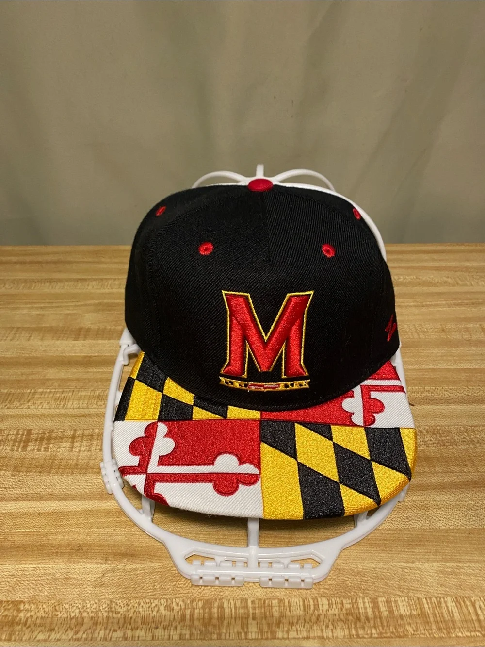 Maryland Original Snapback Zephyr M Logo Maryland State Flag Pattern Cap O/S NWT
